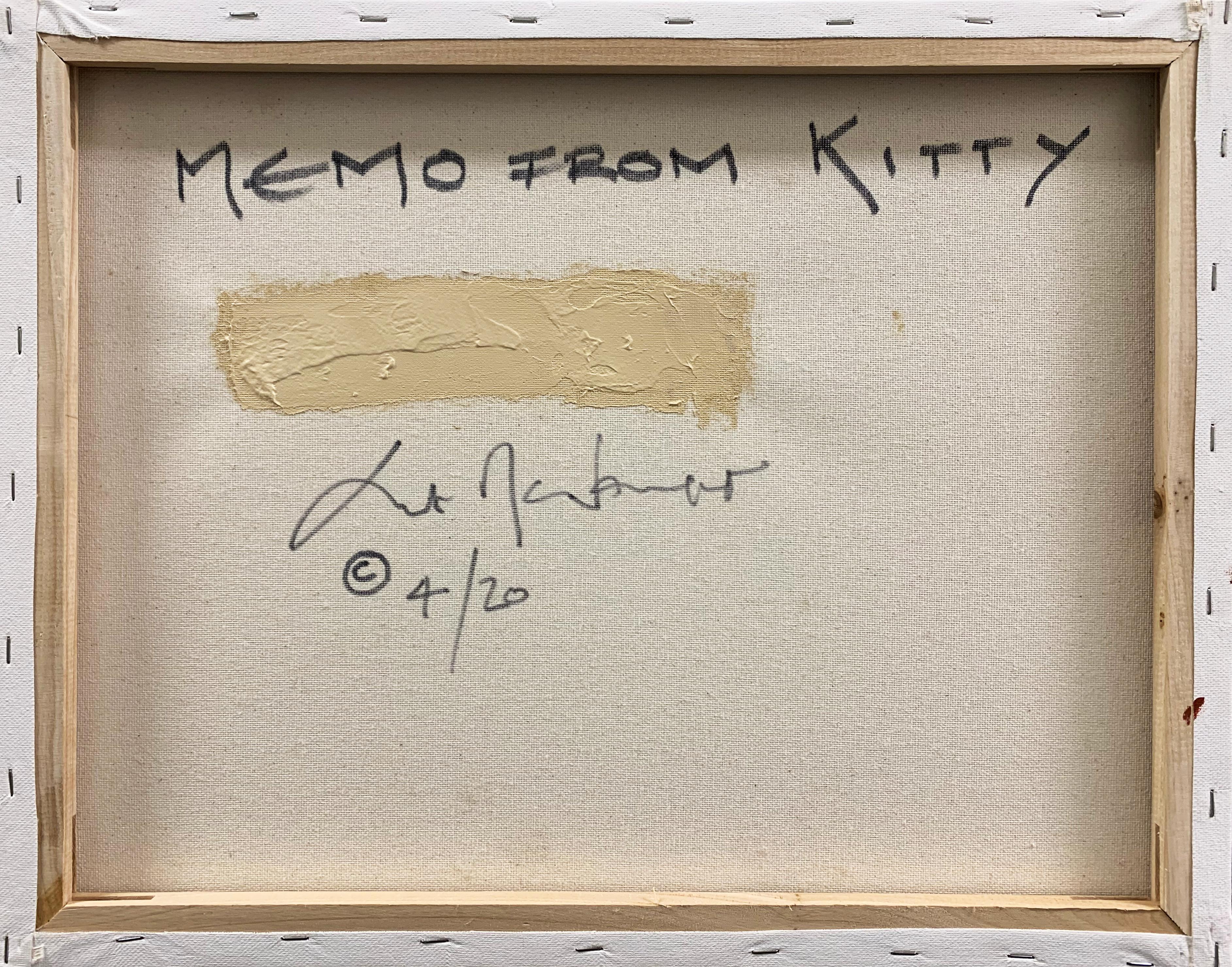 Painted by Anthony McNaught (American, born 1952); Signed verso, 'Ant McNaught', titled 'Memo from Kitty', and dated, '4/20'.

This California Post-Impressionist and Abstract Expressionist artist has studied at the Esalen Institute with Erin Gafill