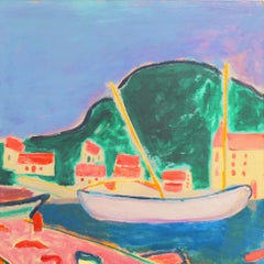 'Port de Vendres', Côte Vermeille, France, California Post Impressionist Harbor