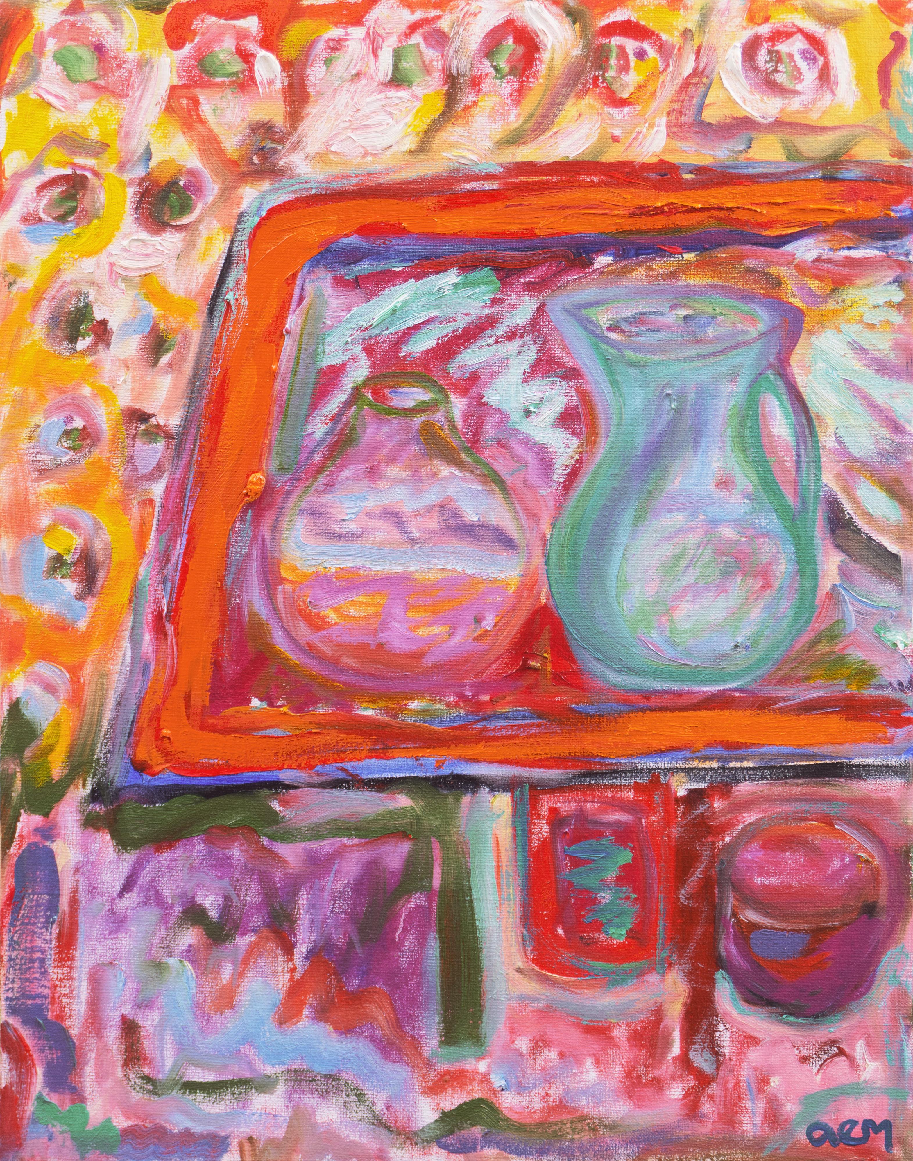 'Still Life with Blue Jug', Contemporary California Expressionist artist
