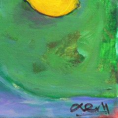 'Still Life with Lemons and a Green Jug', California Post-Impressionist oil