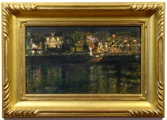 "Saturday Night, New Hope, " Pennsylvania, Delaware River, Impressionist, 2005