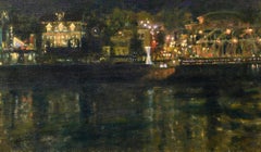 "Saturday Night, New Hope," Pennsylvania, Delaware River, Impressionist, 2005