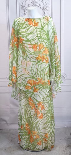 Anthony Muto Chiffon Print Gown