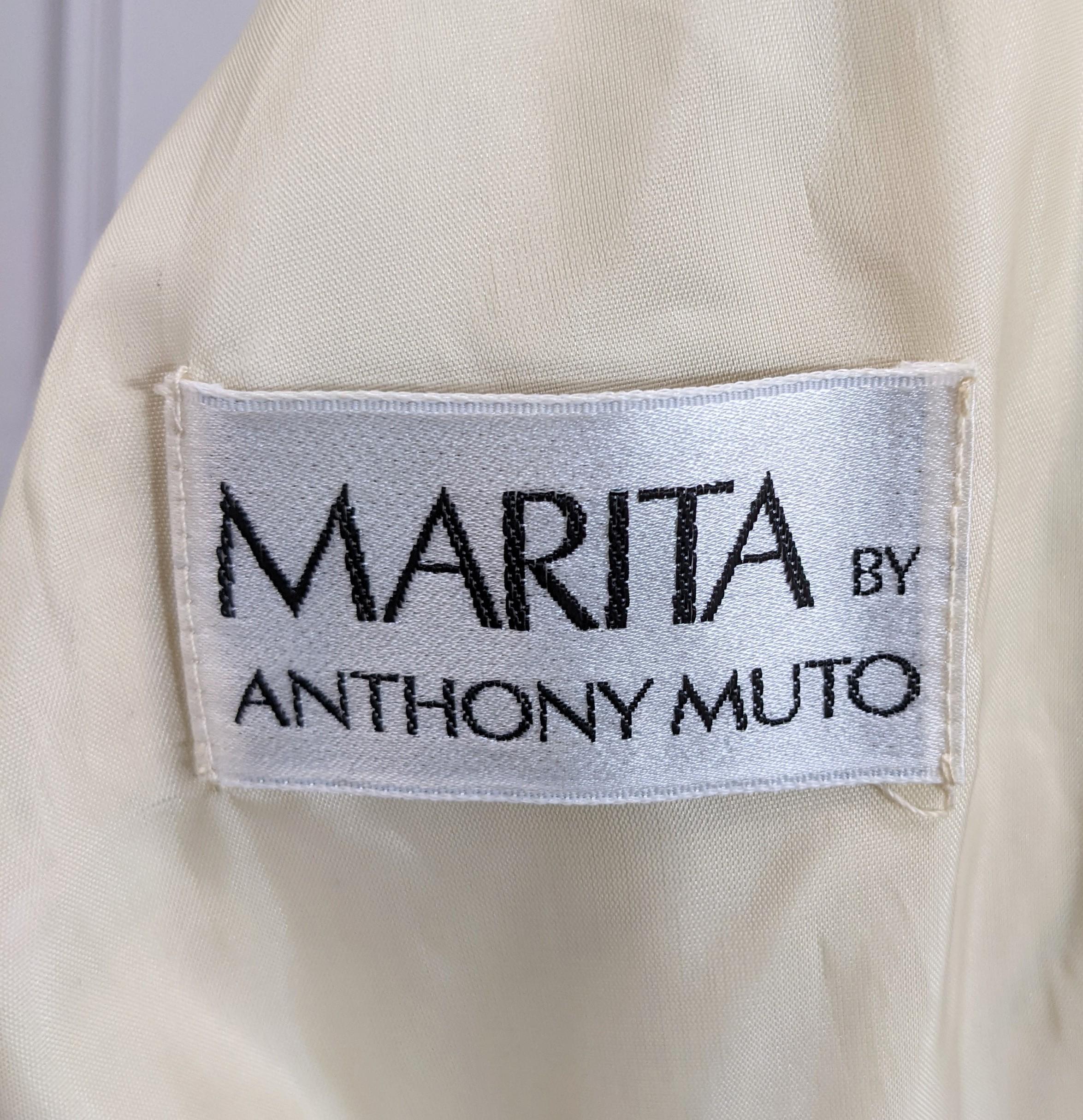 Anthony Muto - Robe en mousseline imprimée en vente 2