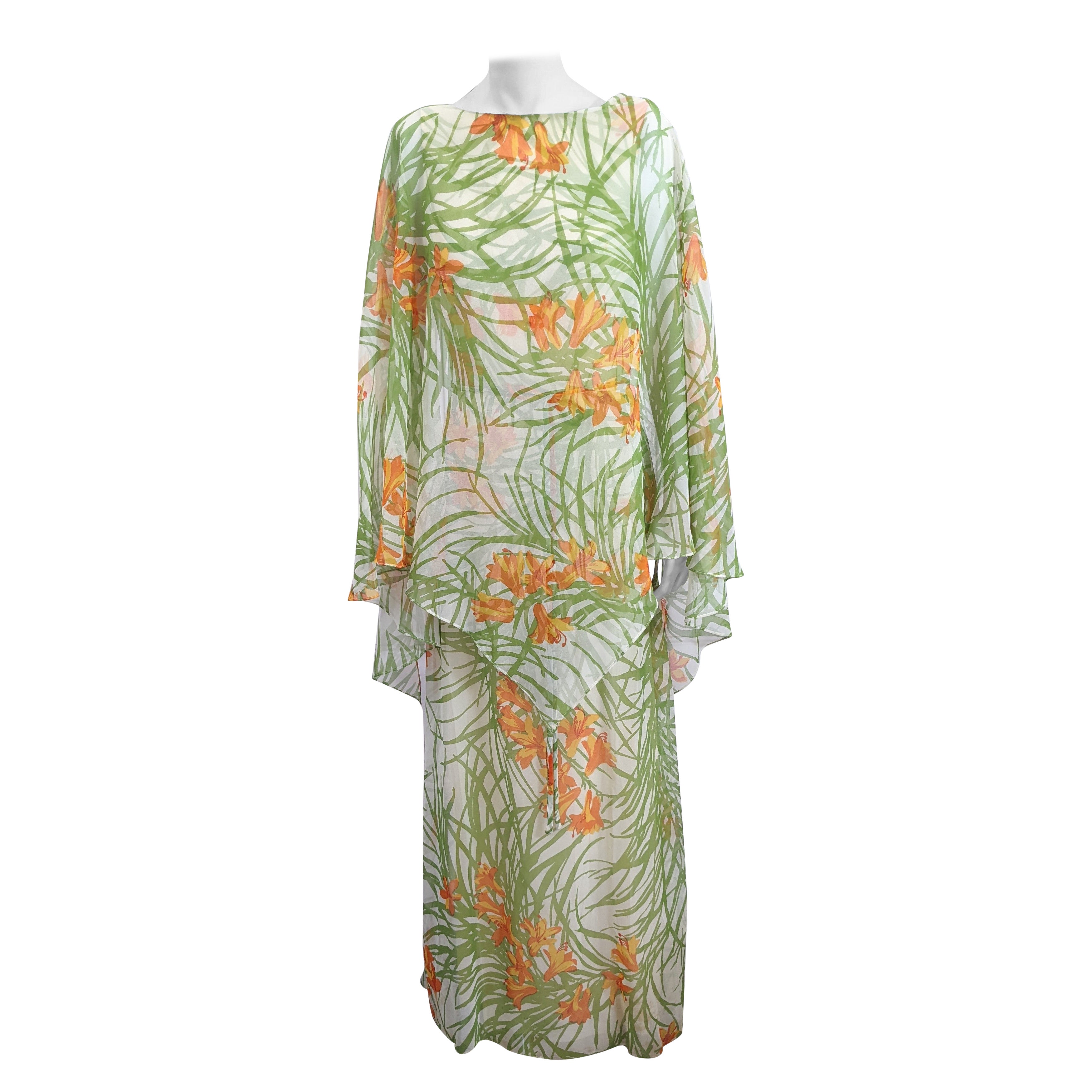 Anthony Muto Kleid mit Chiffondruck im Angebot