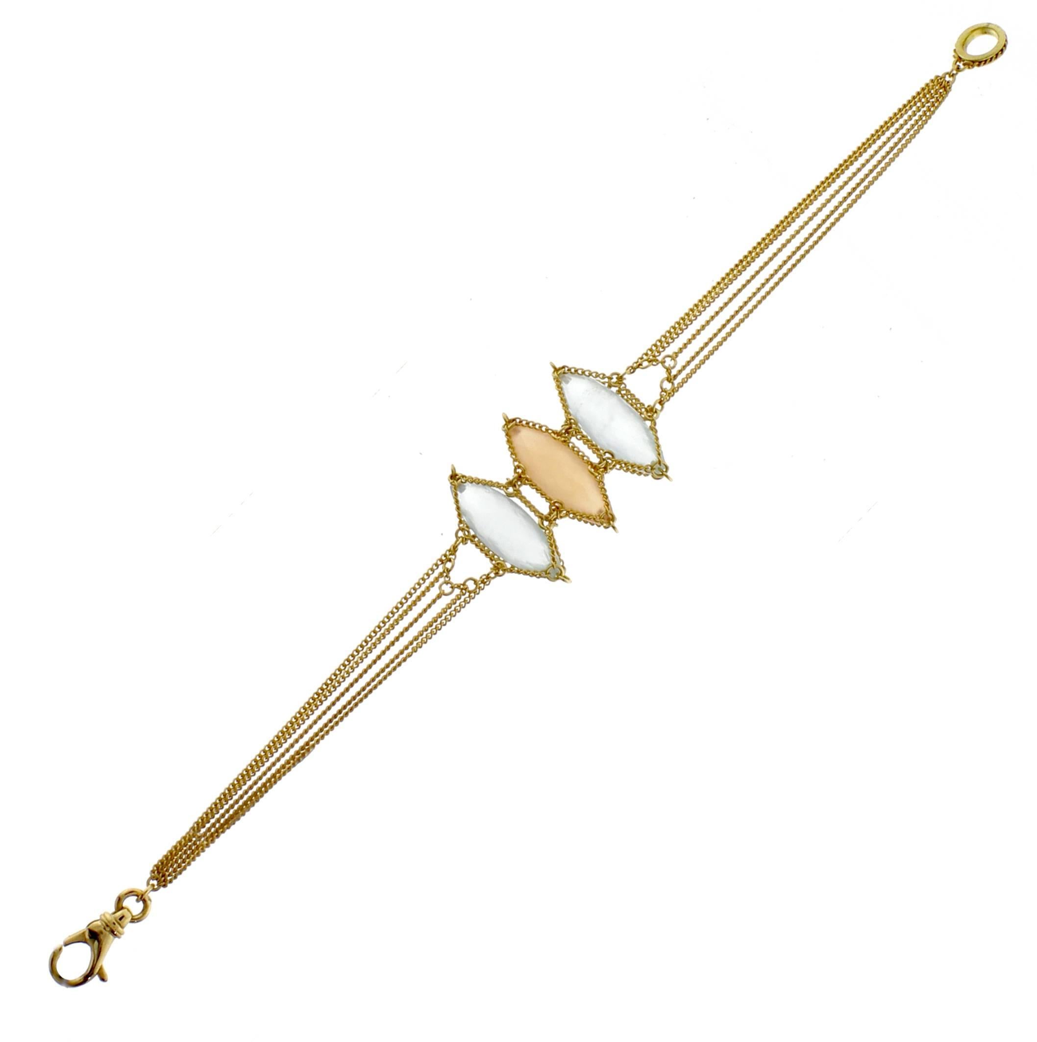 Anthony Nak Pulsera de piedra de luna facetada
