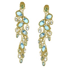 Anthony Nak Multi Gem Drop Earrings