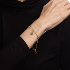 Anthony Nak Quarz-Charm-Armband Estate 18k Gelbgold feiner Schmuck