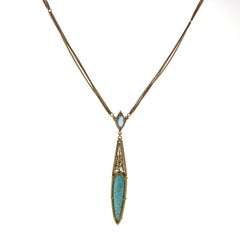 Anthony Nak Turquoise and Topaz Necklace