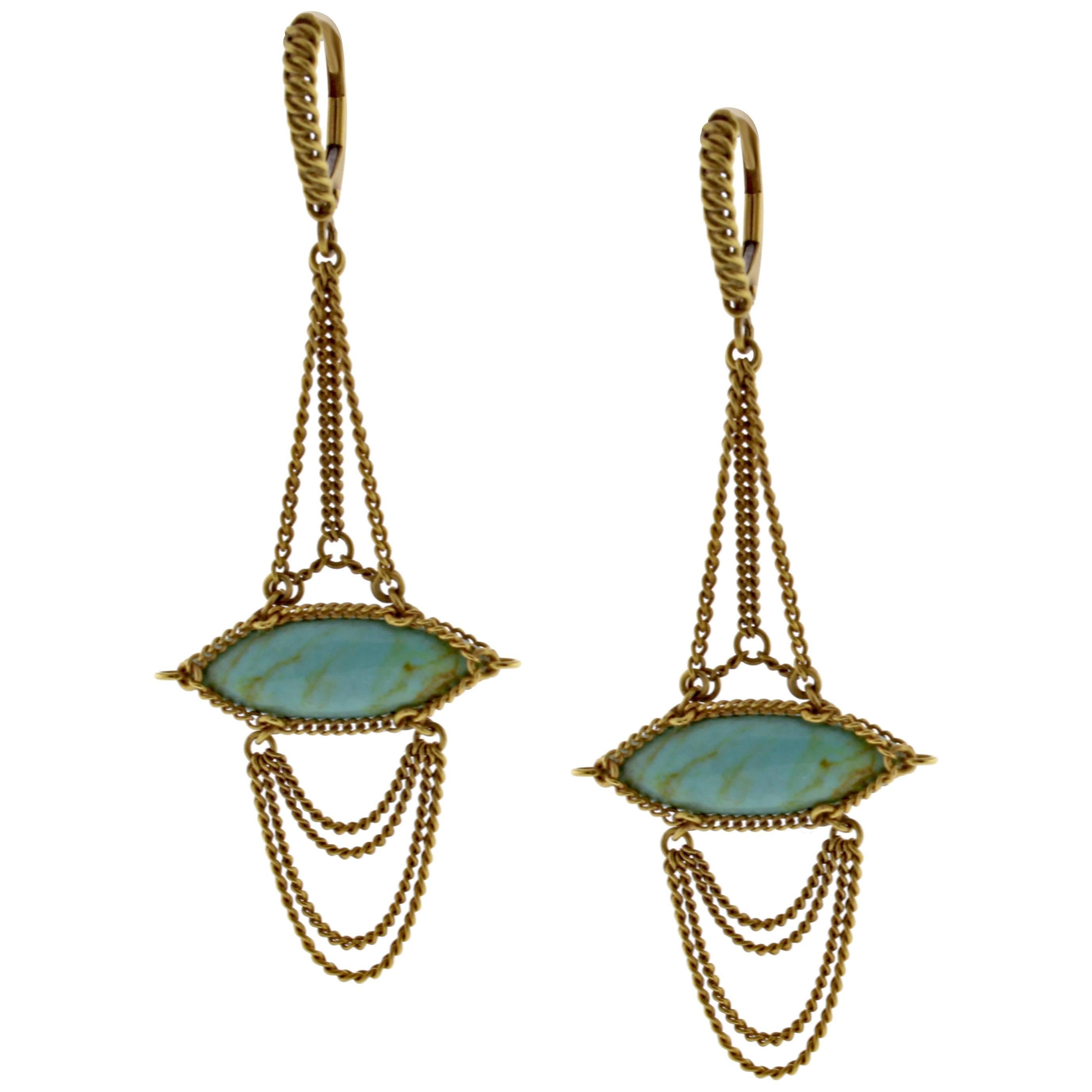 Anthony Nak Turquoise Drop Earrings