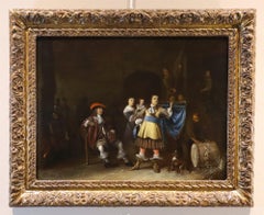 Guards Bugler Palamedesz Signed Dated Paint 17th Century Oil on table Old master