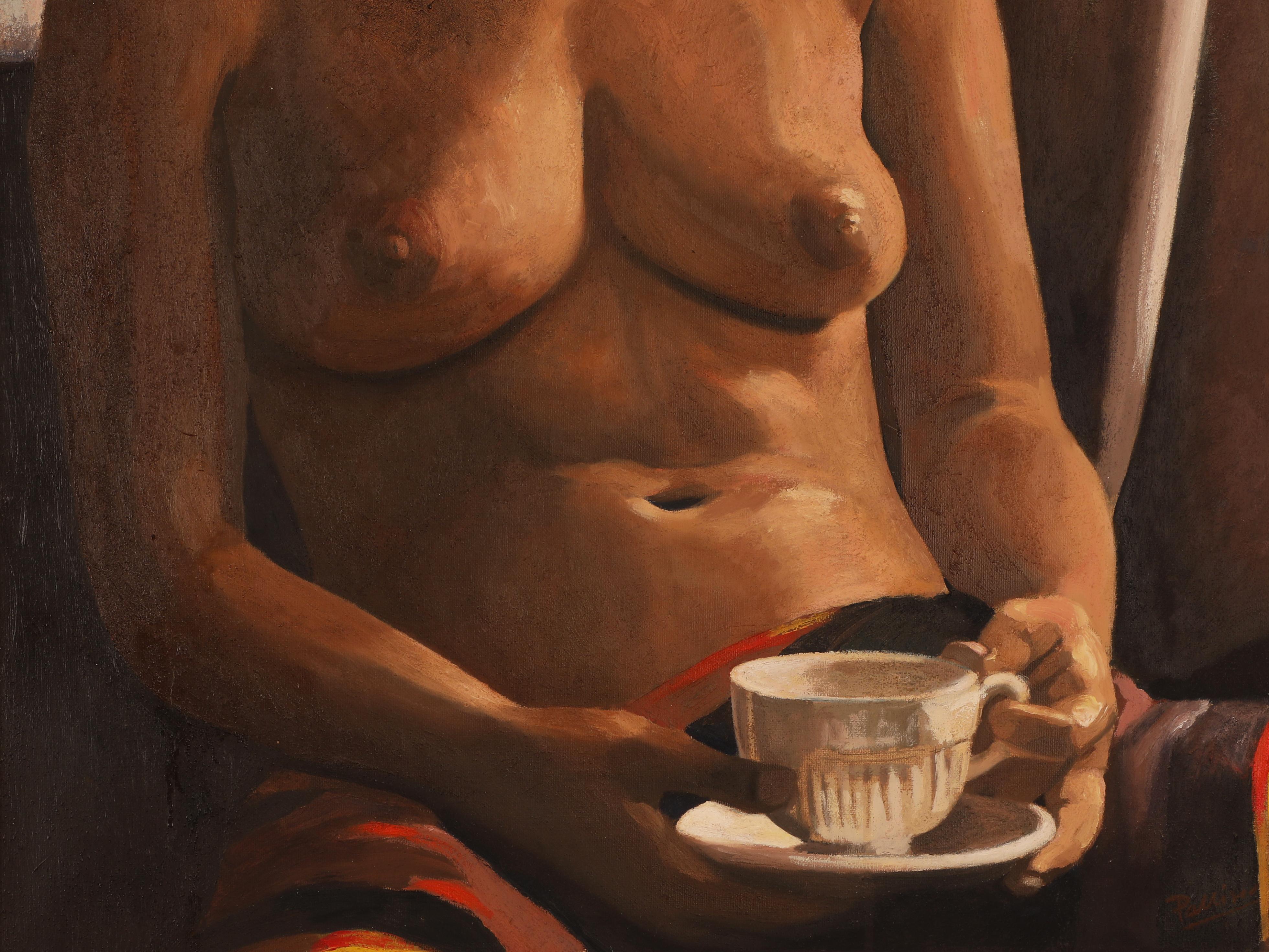 Isabelle and Cup, 2001 - Painting by Anthony Palliser