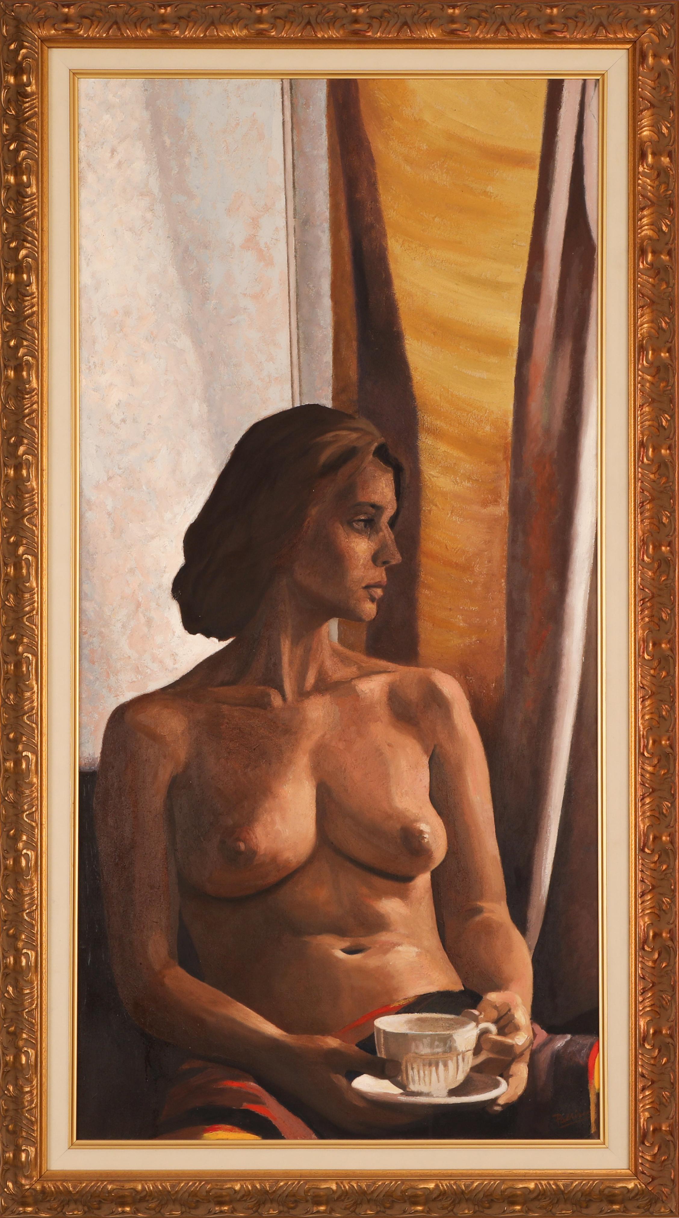 Isabelle und Tasse, 2001 (Moderne), Painting, von Anthony Palliser
