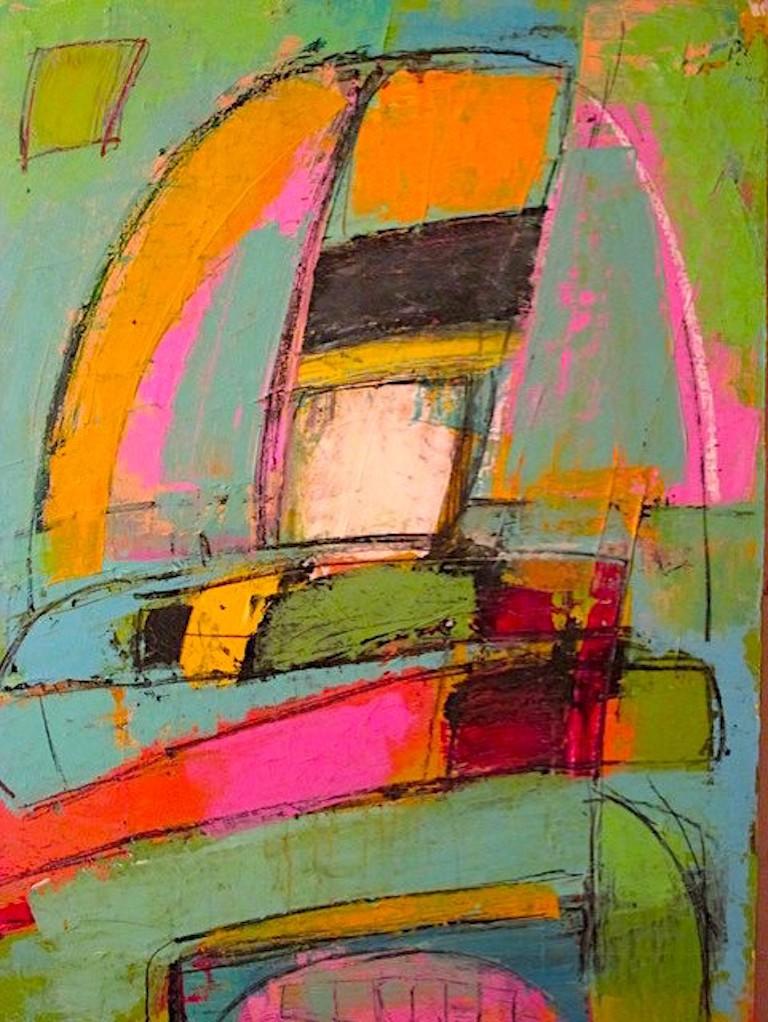 Anthony Polizzi Abstract Painting - Common Ground : colorful abstract work of art