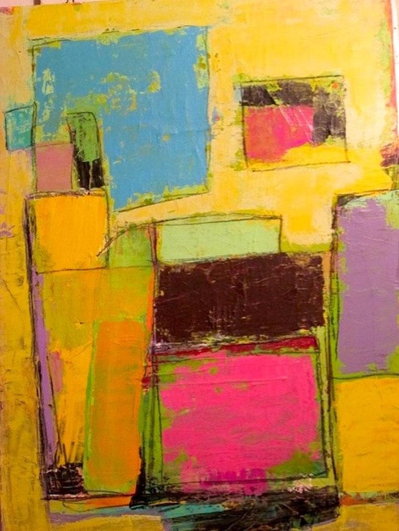Anthony Polizzi Abstract Painting - Enchanted Garden : abstract painting