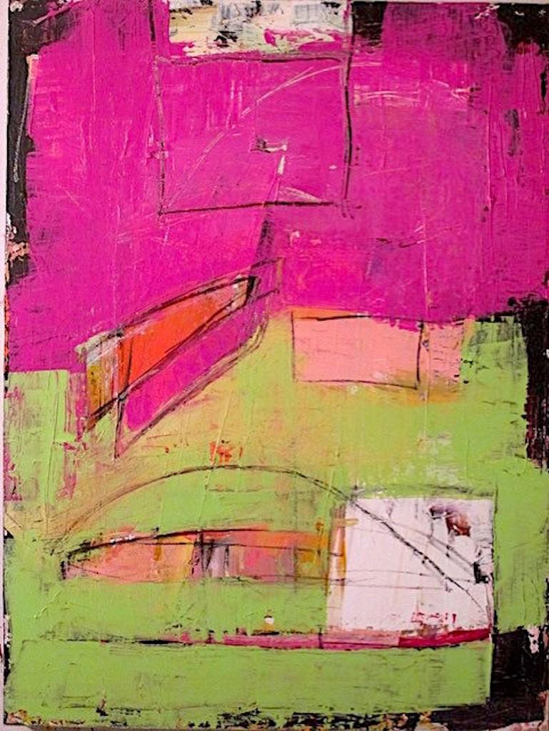 Anthony Polizzi Abstract Painting - Hidden Places : contemporary abstract work of art