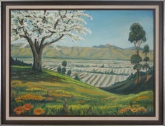 Mid Century Oil Landscape of Santa Clara Valley Before Silicon Valley