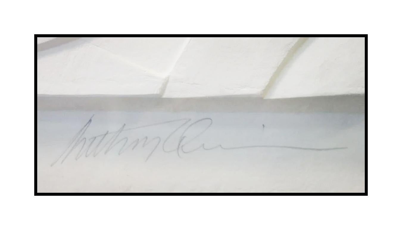 Anthony Quinn Original Vellum Relief Sculpture Hand Signed Bella Donna Portrait 2