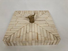 Anthony Redmile Bone Box with Bronze Pheasant Head Handle