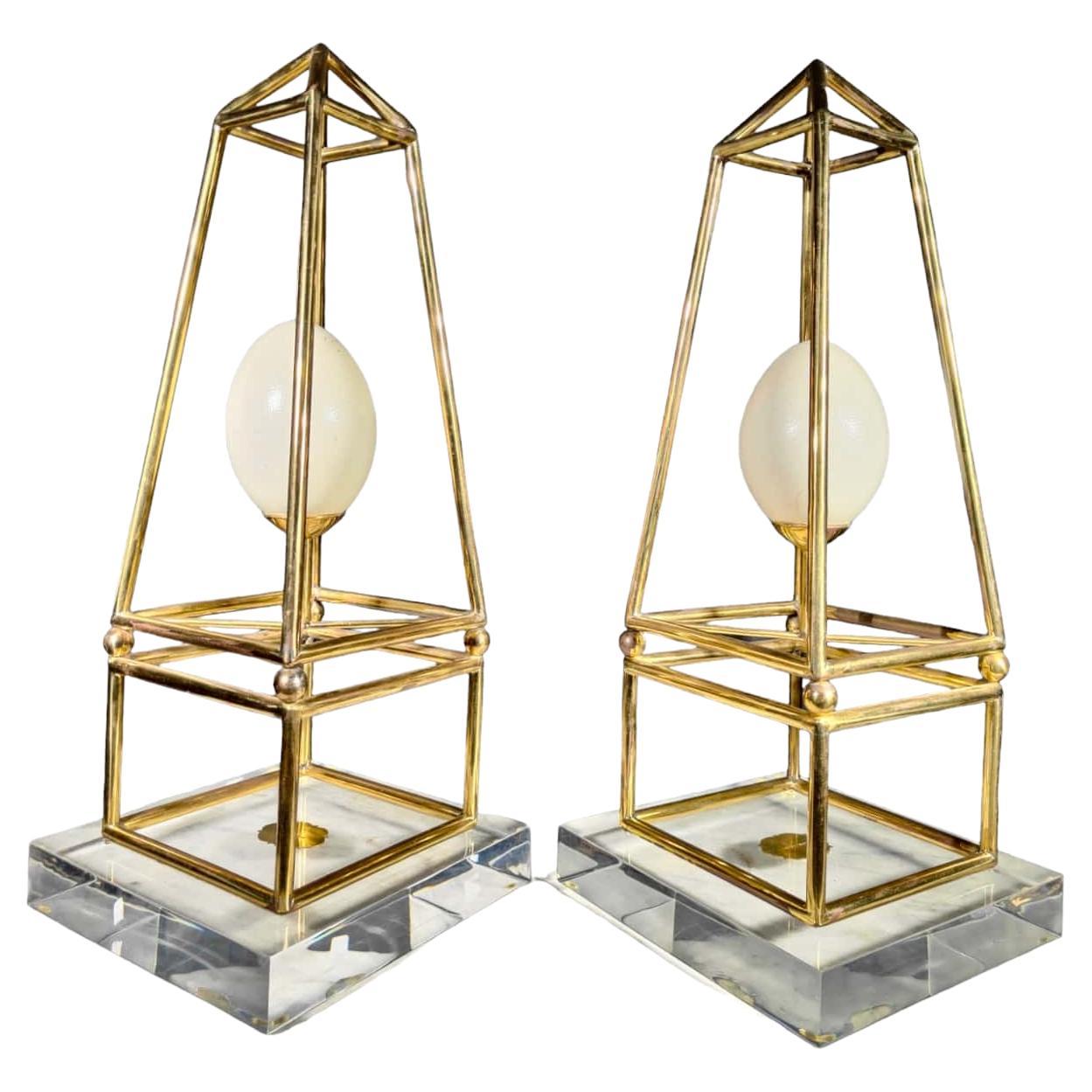 Anthony Redmile Bronze Obelisks - Elegant Pair with a Modern Luxe Touch