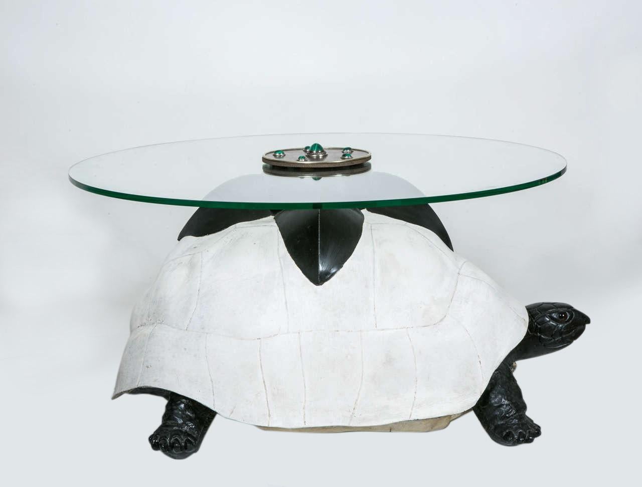 Anthony Redmile, Important Turtle Coffee Table, Signed, England, circa 1970 In Good Condition In Nice, Cote d' Azur