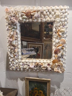 Thomas Boog Style Großer Rokoko Barock Muschel verkrustete Grotte Wandspiegel