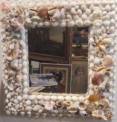 Thomas Boog Style Large Rococo Baroque Shell Encrusted Grotto Wall Mirror