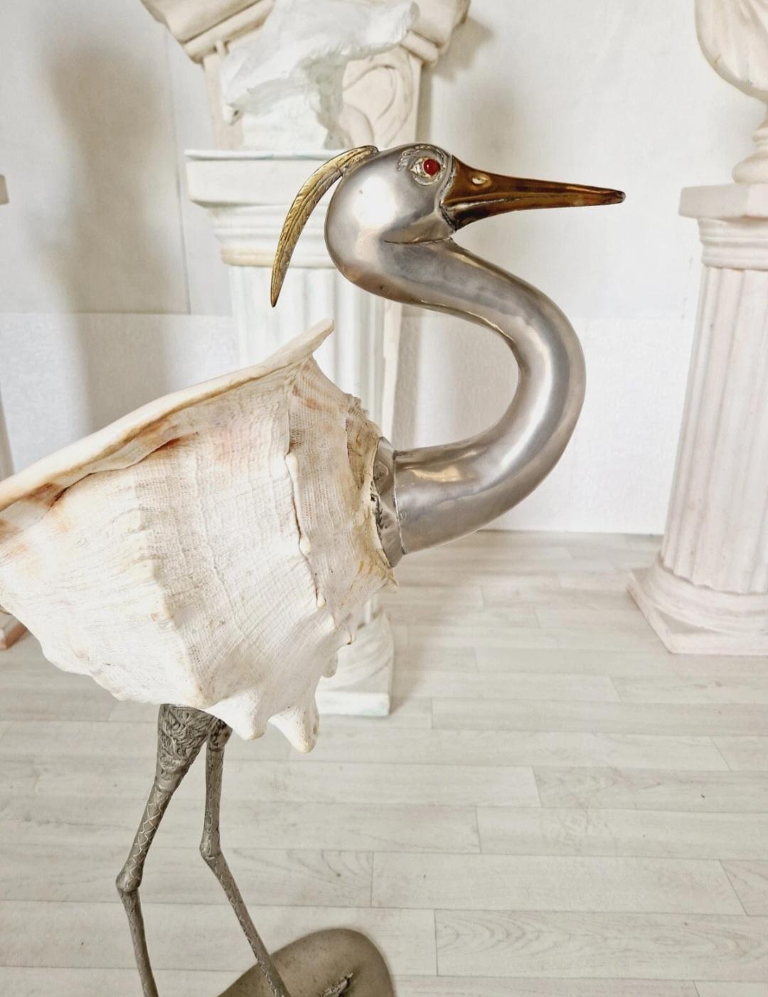 Metal Anthony Redmile London Stork Sculpture 1970 For Sale