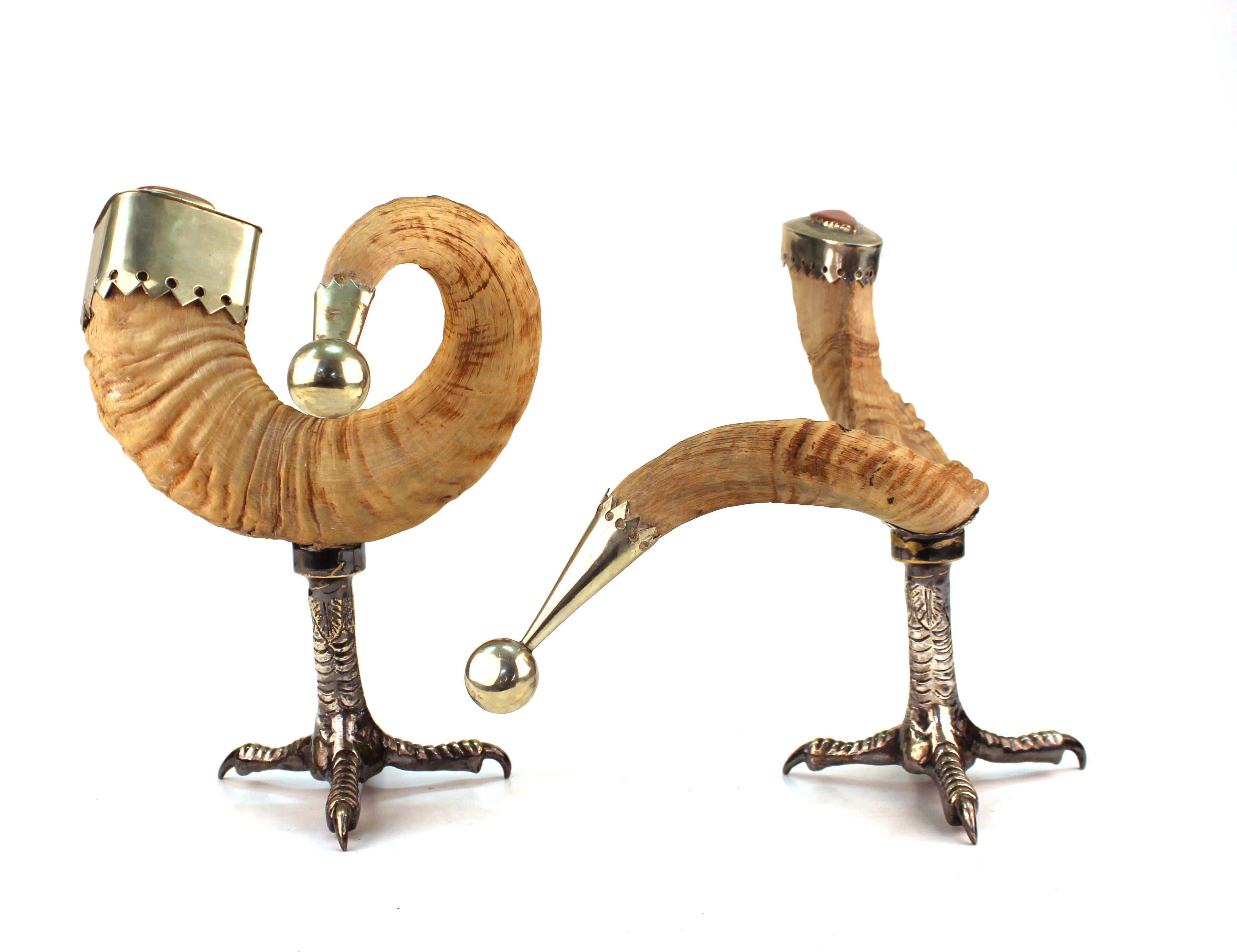 Anthony Redmile Mid-Century Modern Ram Horns on Claw Feet In Good Condition In New York, NY
