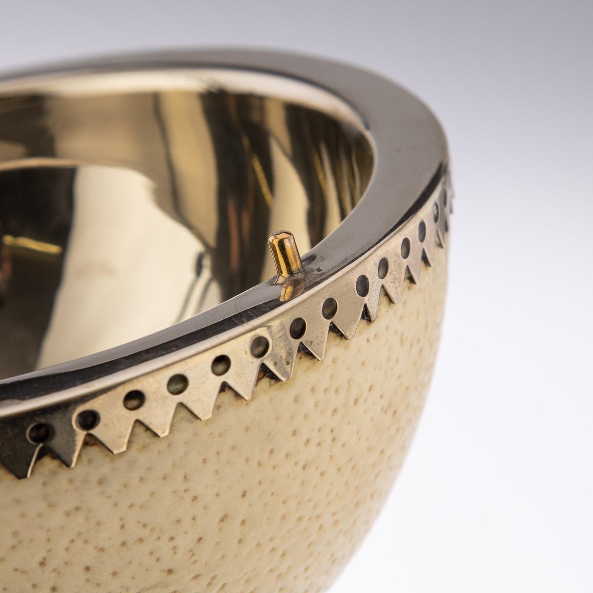 Anthony Redmile Ostrich Egg Box Mounted on Silver Plated Cup, London, c.1970 10
