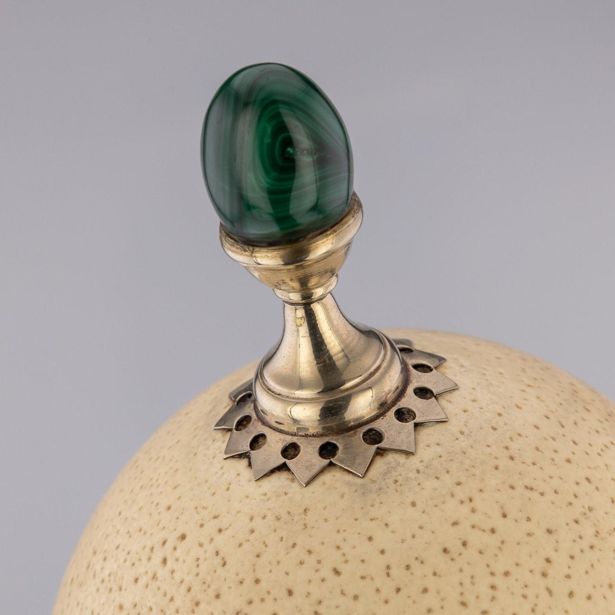 Anthony Redmile Ostrich Egg Box Mounted on Silver Plated Cup, London, c.1970 3