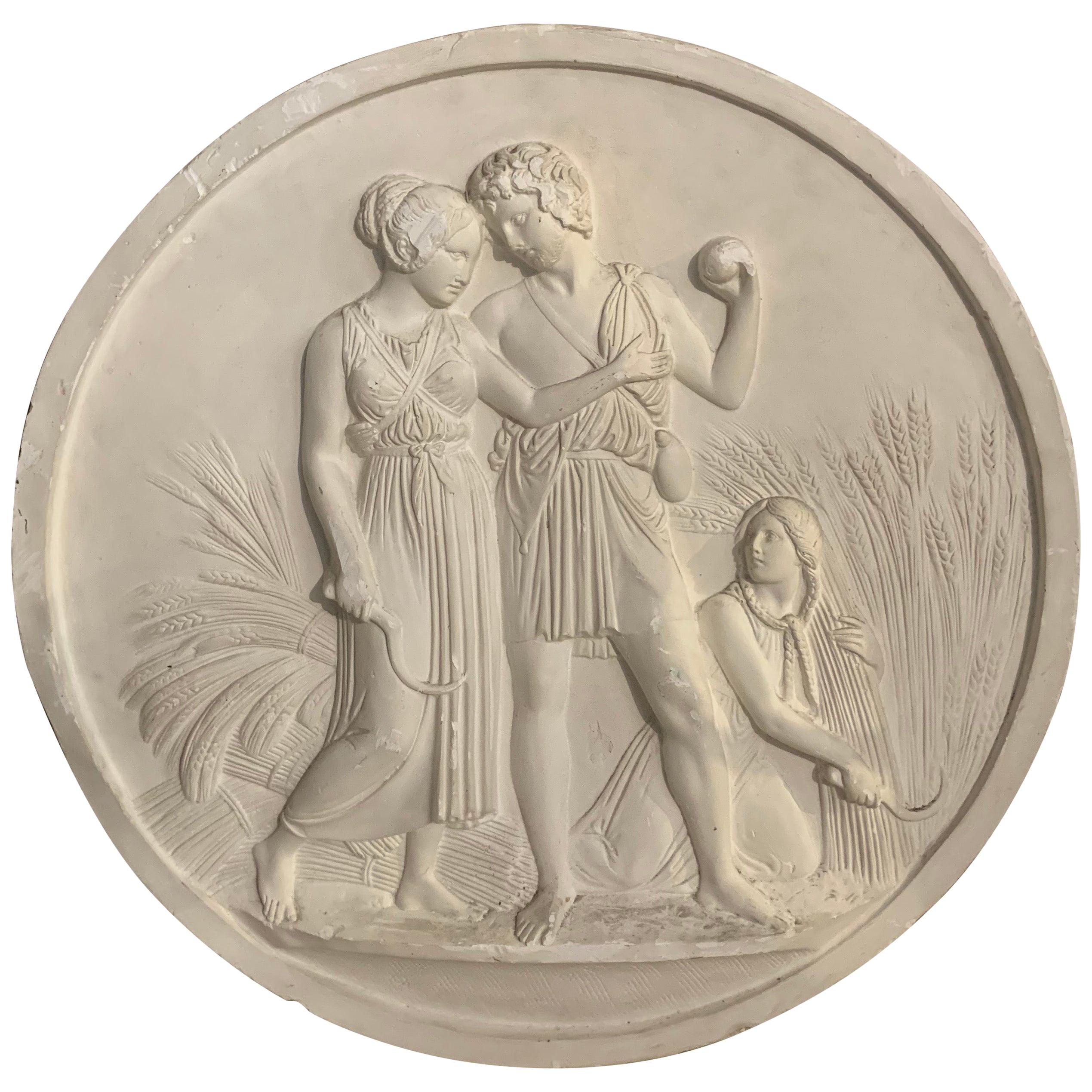 Anthony Redmile Plaster Bas-Relief Wall Panel, 1990s