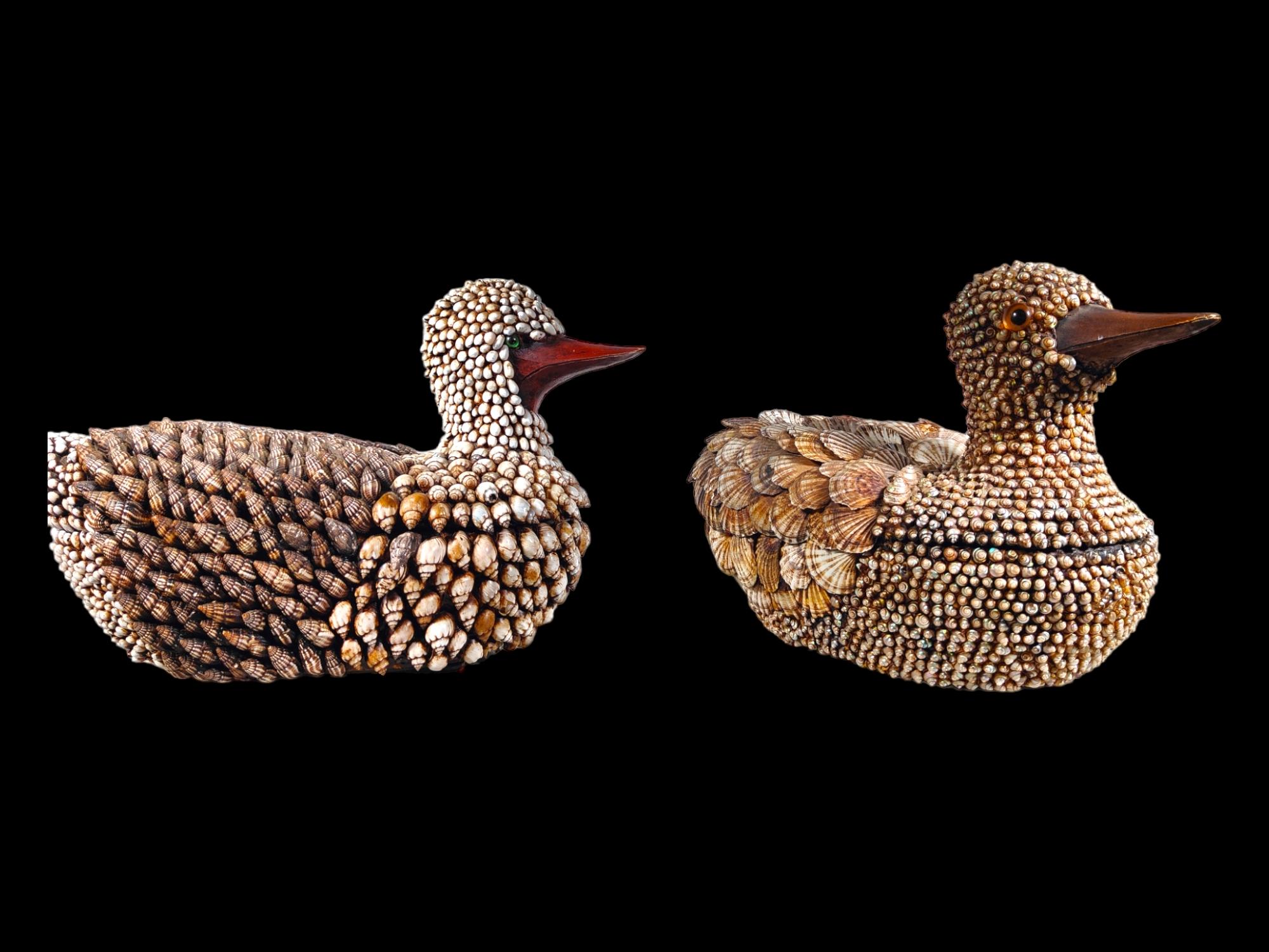 Anthony Redmile Shell Encrusted Ducks Boxes For Sale 8