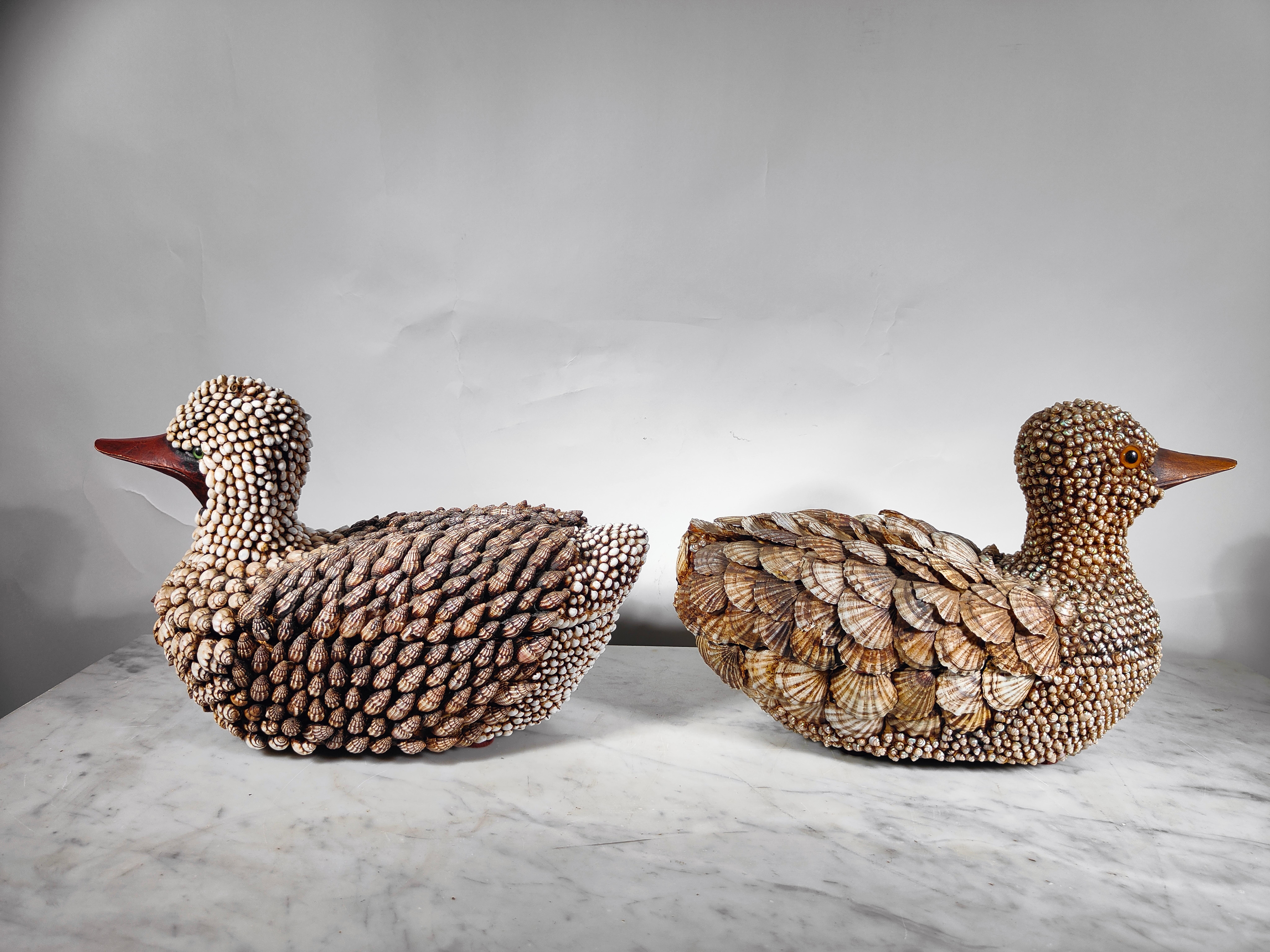 Anthony Redmile Shell Encrusted Ducks Boxes For Sale 3
