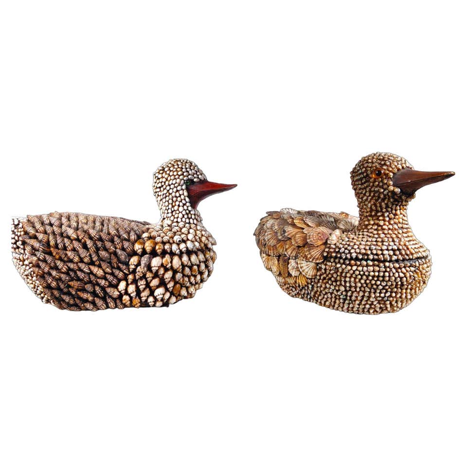 Vintage Coastal Shell Encrusted Skull at 1stDibs