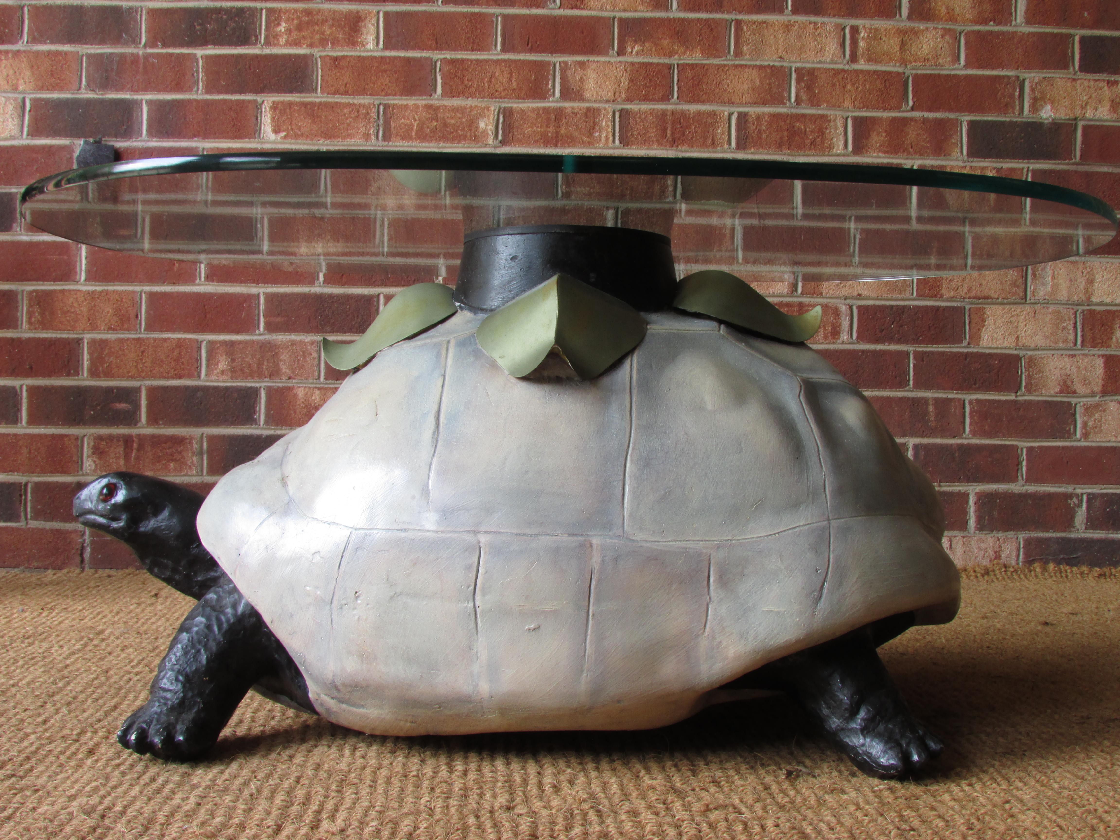 Anthony Redmile Style Tortoise Coffee Table In Good Condition For Sale In High Point, NC