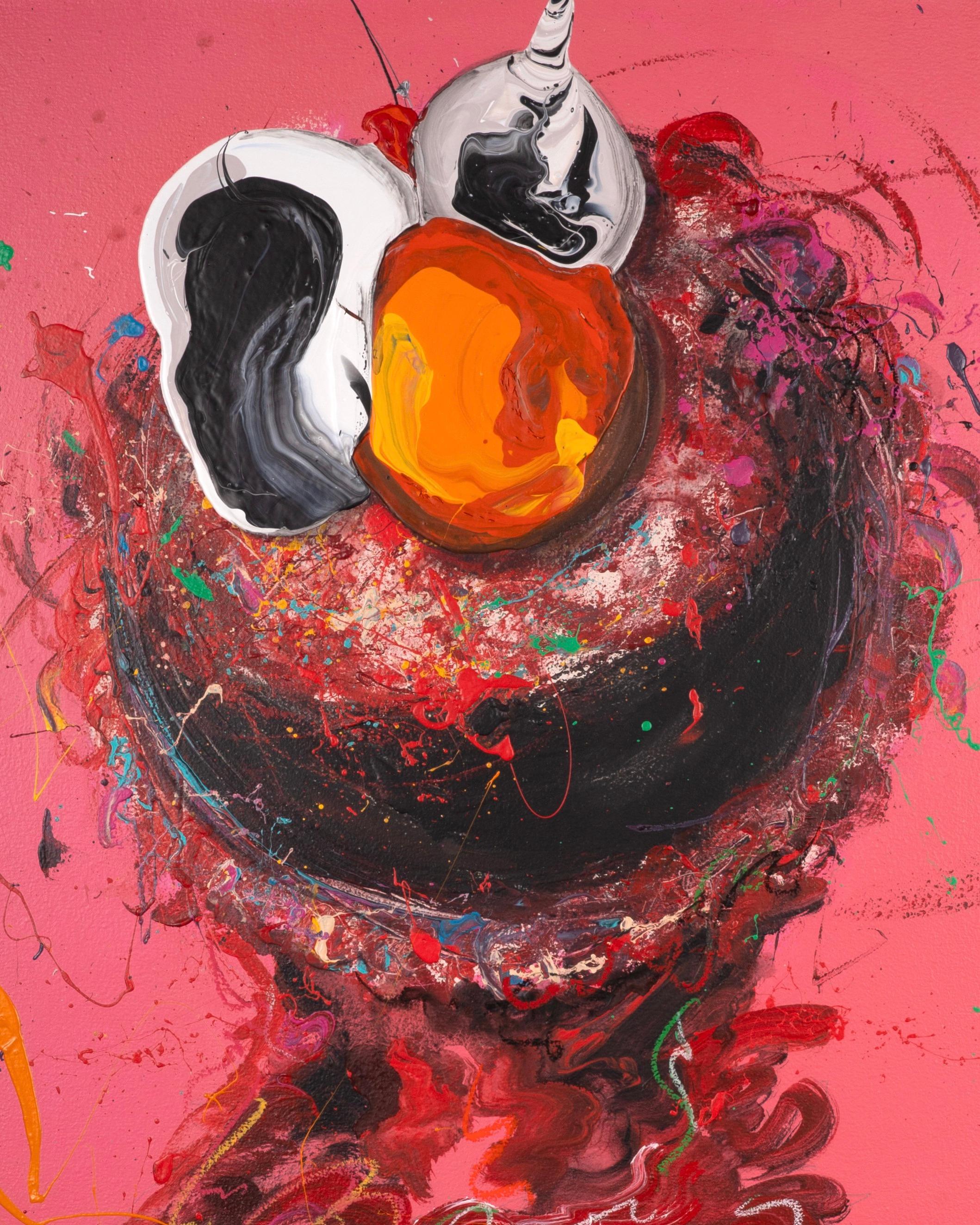 Abstraktes, gestisches Acrylgemälde „Elmo“, 2022 im Angebot 2