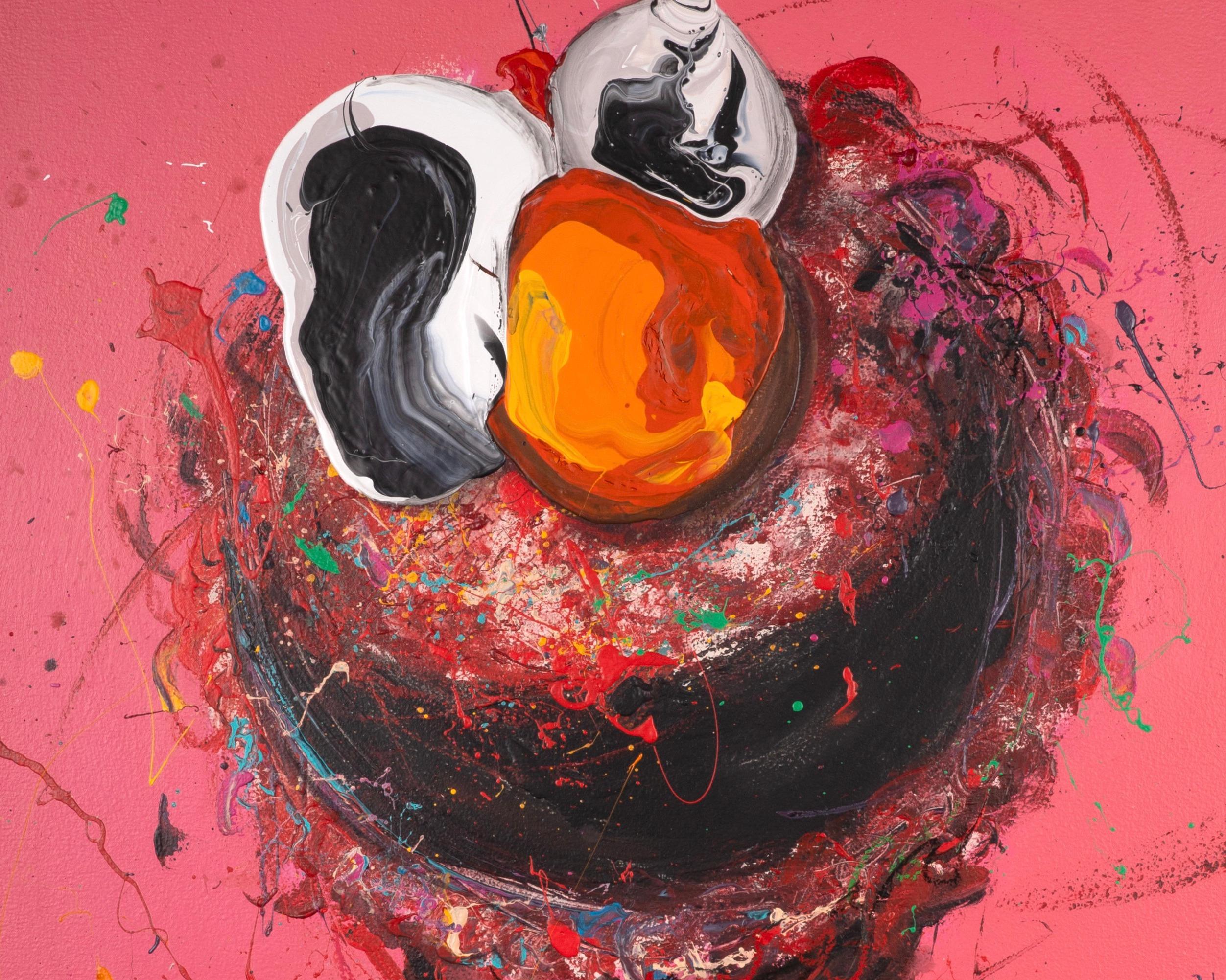 Peinture acrylique abstraite gestuelle « Elmo », 2022 en vente 3