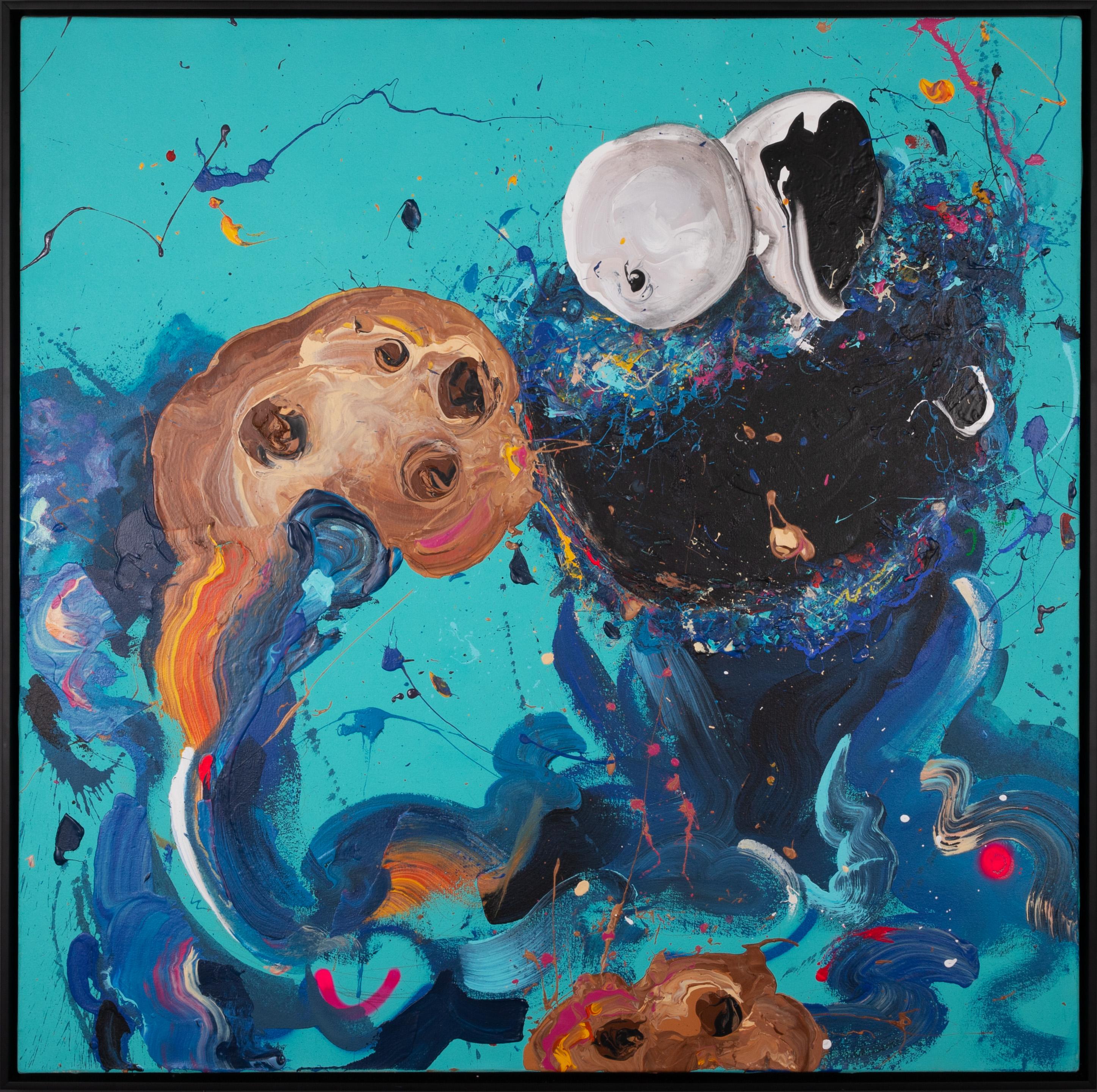 Anthony Rondinone - 'Cookie Monster' Unique painting For Sale at 1stDibs