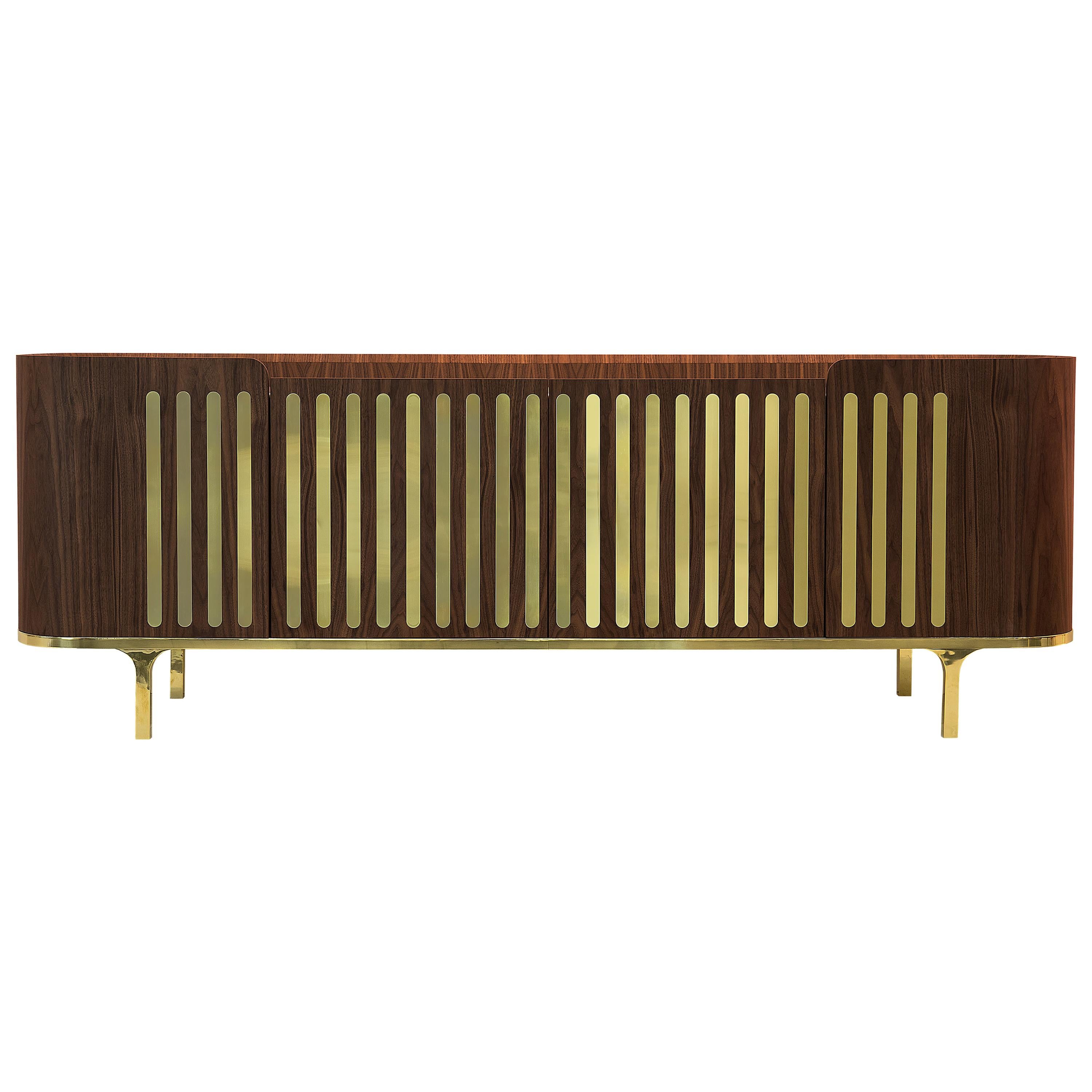 Mid-Century Modern Anthony Sideboard in Wood with Marble by Essential Home