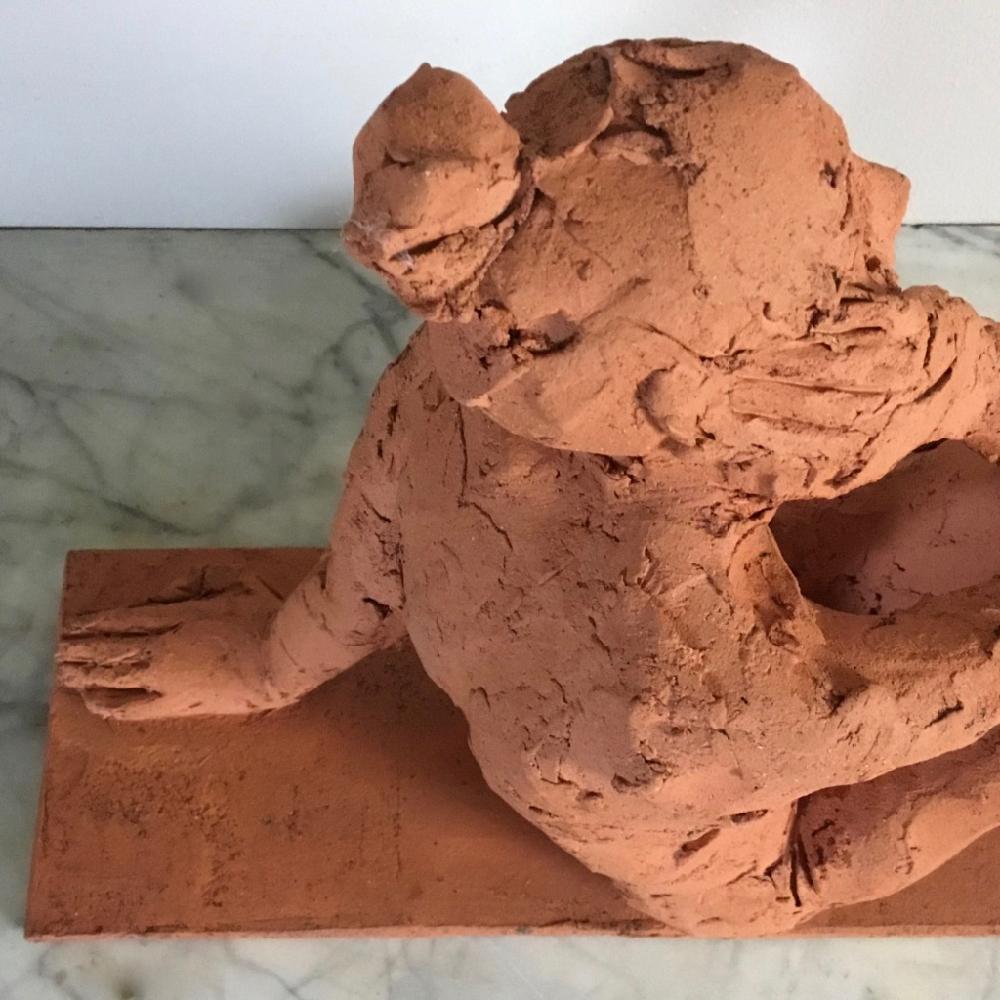 Anthony Southwell Terracotta Seated Female Nude Sculpture For Sale 1
