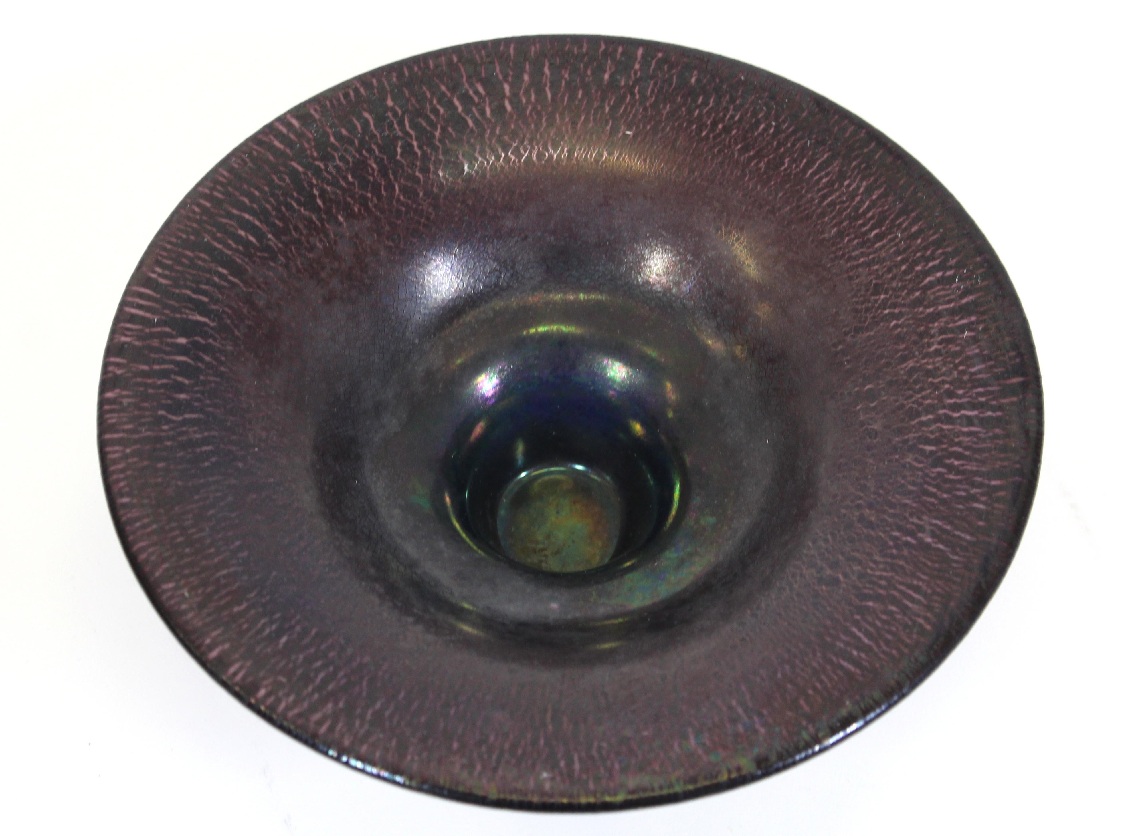 20th Century Anthony Stern English Modern Art Glass Bowl