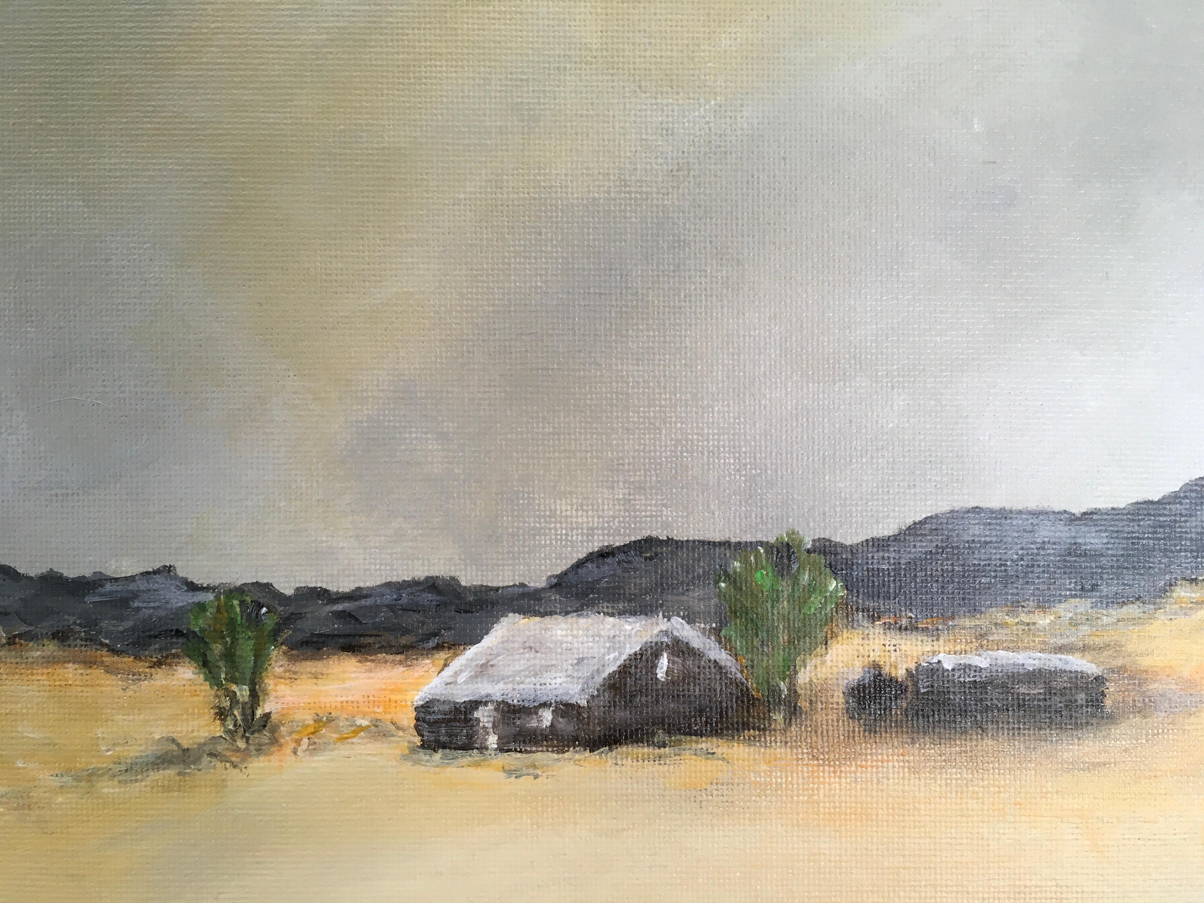 'Karoo - Dusk II', by Anthony Steyn, Acrylic on Canvas Board Painting  For Sale 5