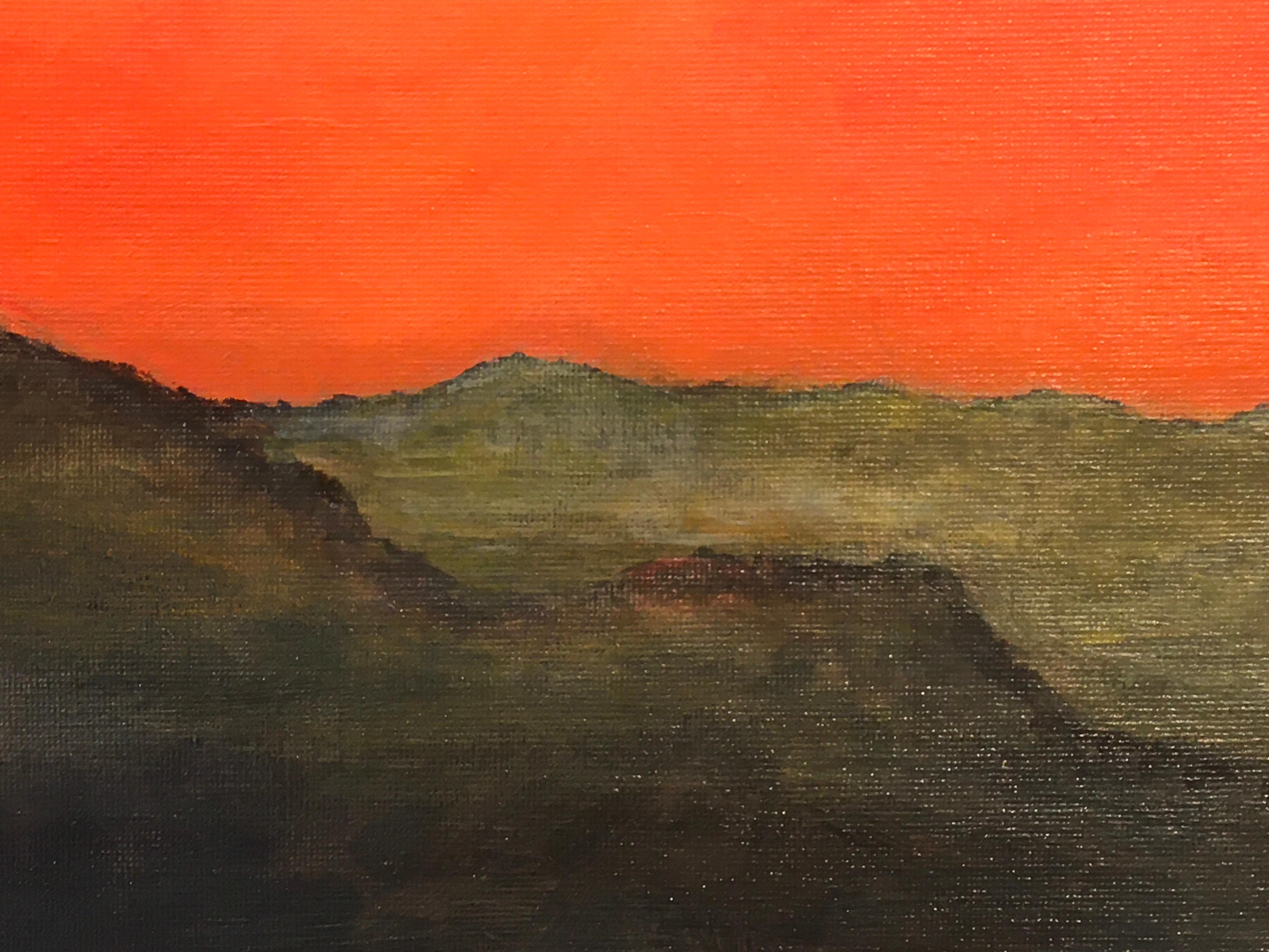 Amanecer rojo', de Anthony Steyn, Pintura acrílica sobre tabla de lienzo 3