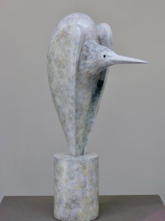 "Praedari" Contemporary Bronze Sculpture Portrait of a Praedari, Bird