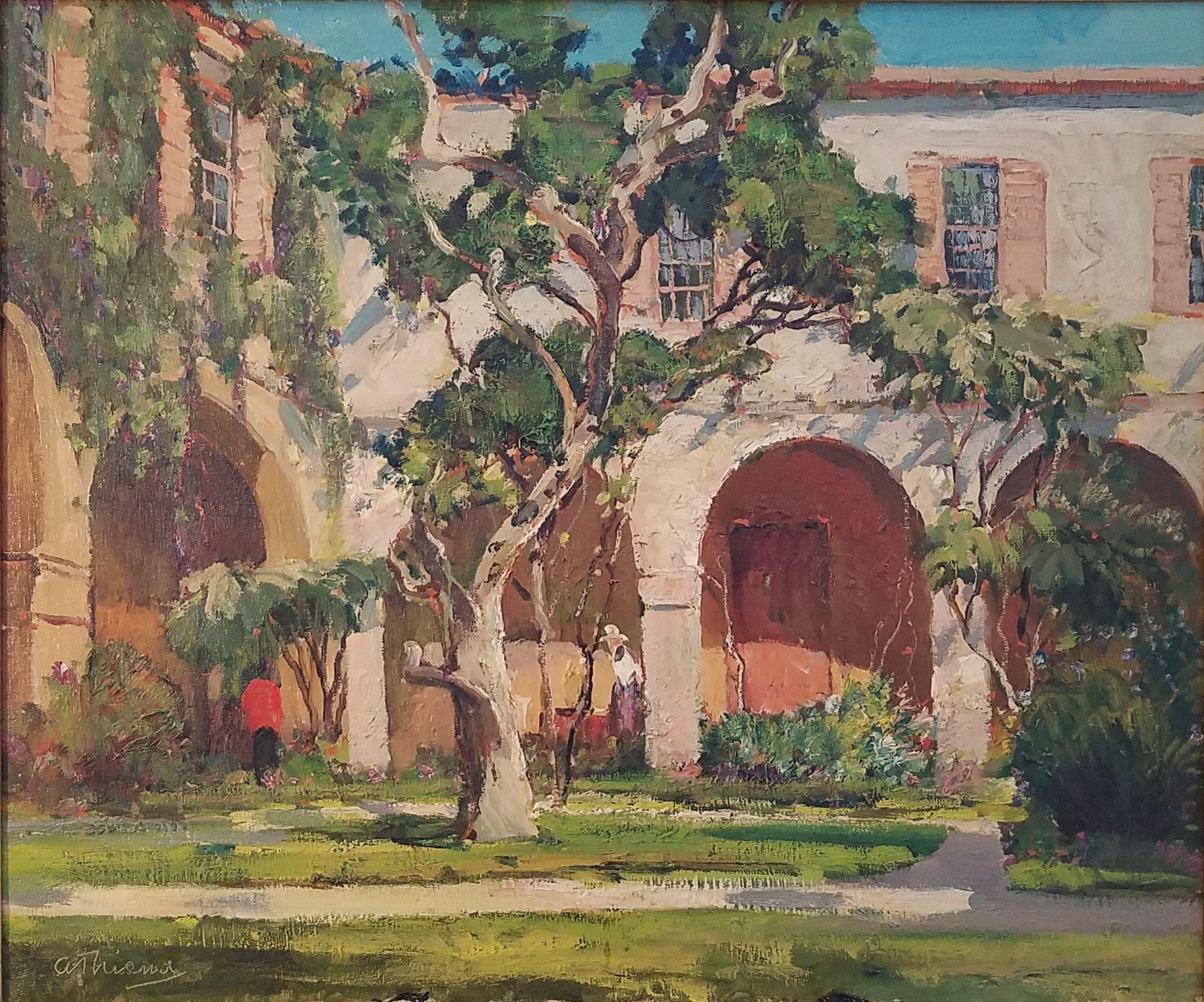 "Spanish Mission in Florida," Anthony Thieme, Cape Ann Impressionist