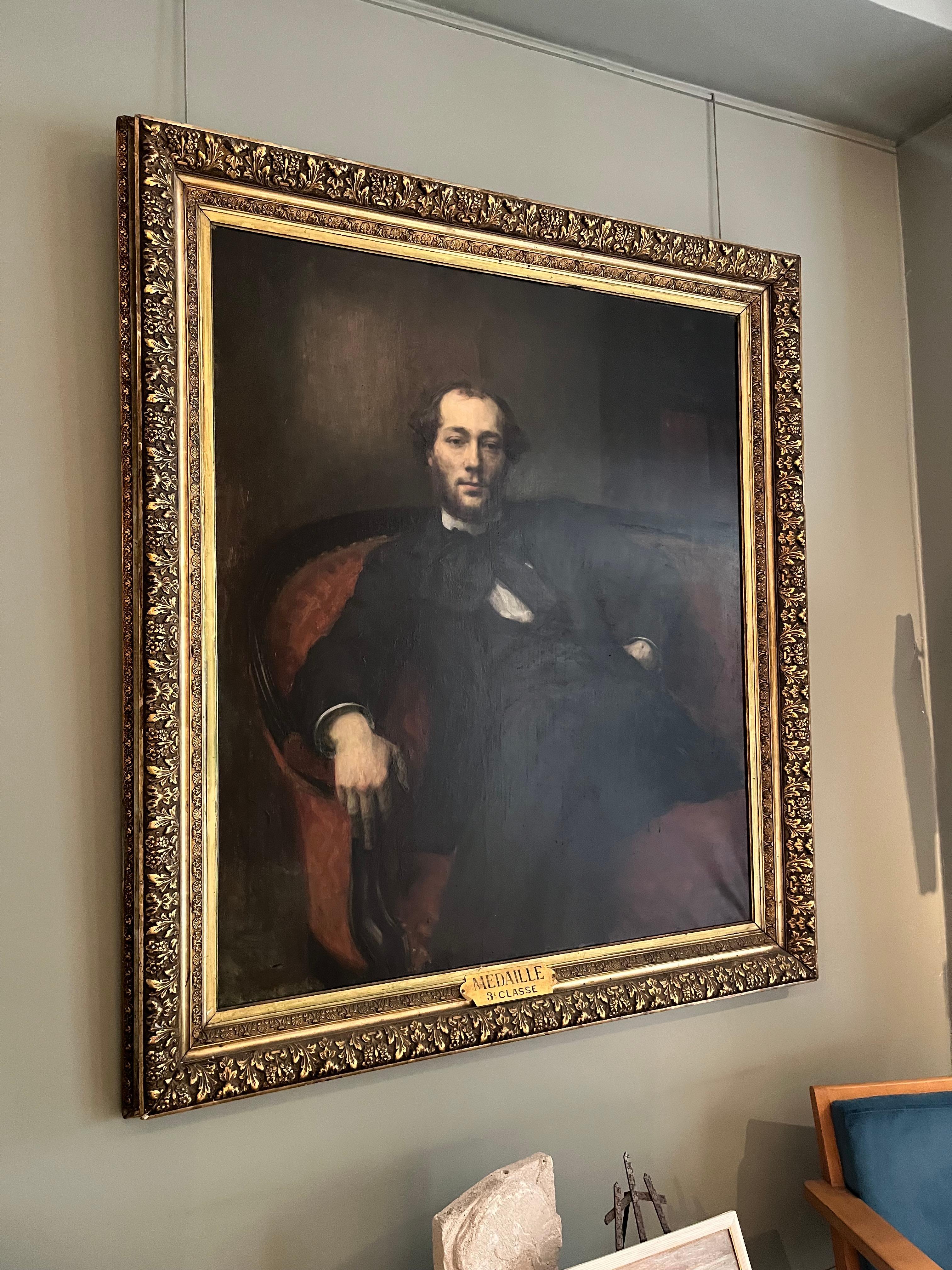 Porträt von Doktor Dirigoni, dem Cousin des Künstlers (Schwarz), Portrait Painting, von Anthony TRONCET