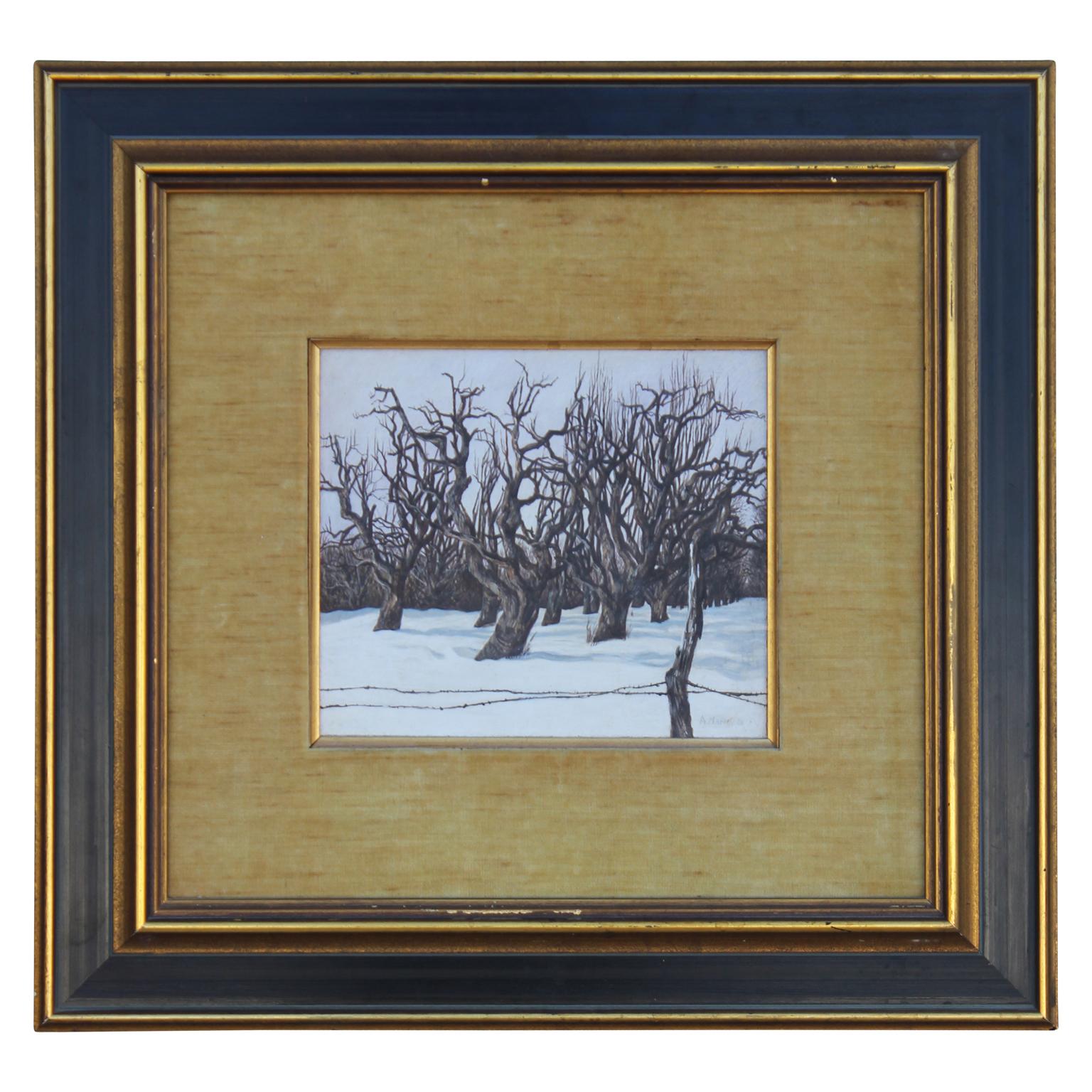 Anthony V. Martin Landscape Painting - Snowy Winter Landscape