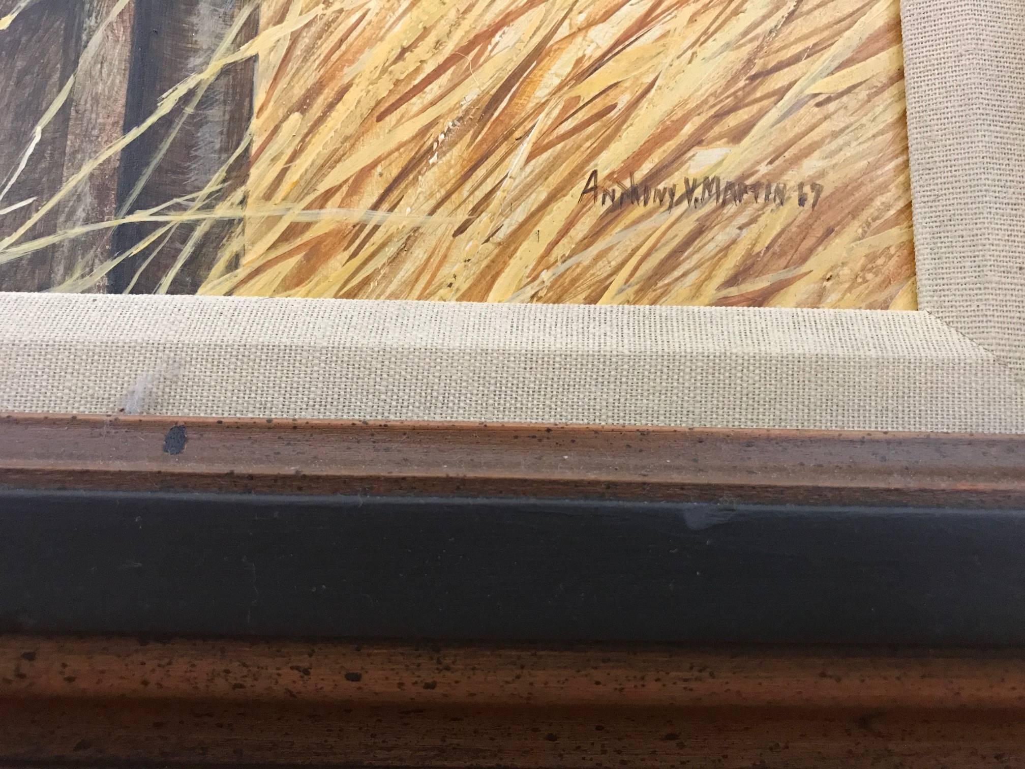 Pittura surreale di uno specchio in campo - Painting Surrealismo di Anthony V. Martin