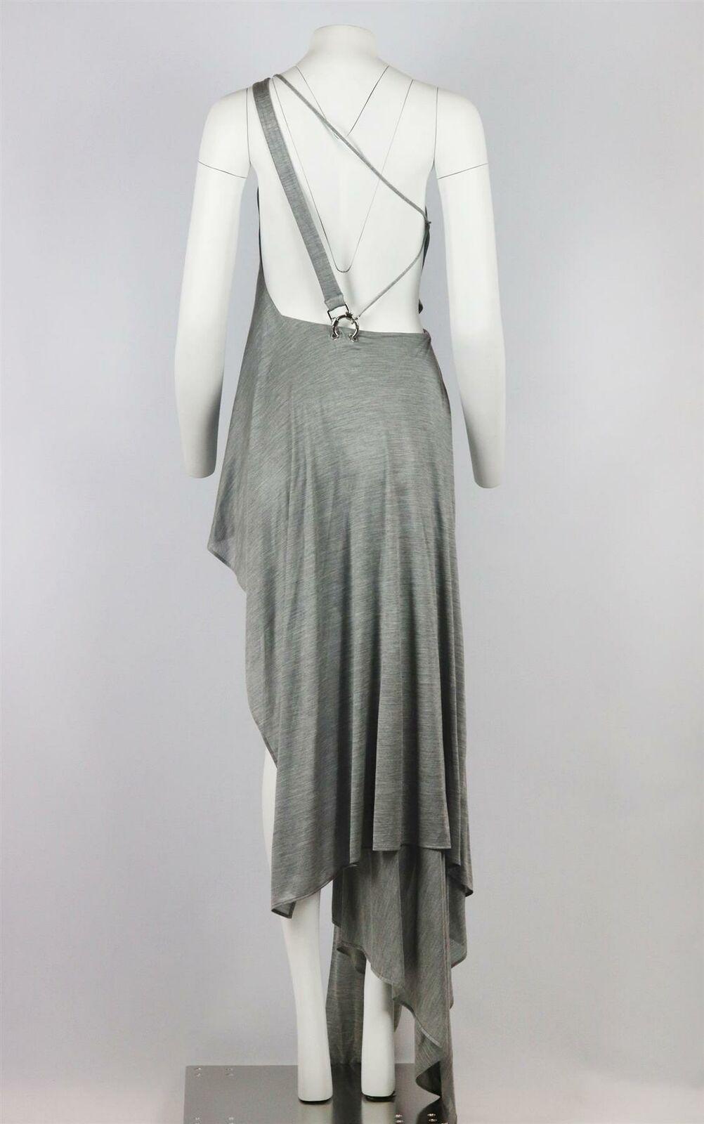 Anthony Vacarello Draped Asymmetric Satin Jersey Dress In Good Condition In London, GB